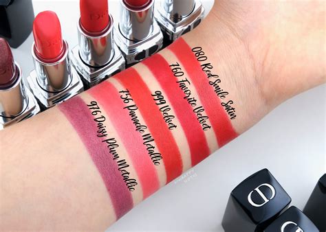 dior rouge lipstick swatches 2021|christian dior rouge lipstick 999.